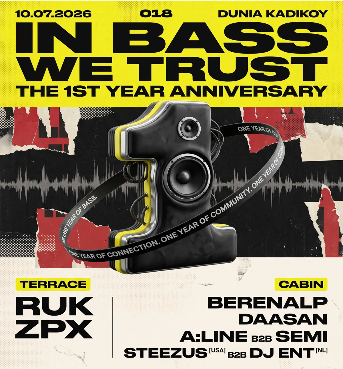 IN BASS WE TRUST 018: THE 1ST YEAR ANNIVERSARY